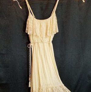 Western vintage cream lace dress